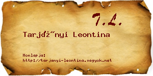 Tarjányi Leontina névjegykártya